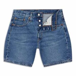 Levi's 501 Original High Rise Mid-Thigh Women’s Denim Shorts, Sz 24W